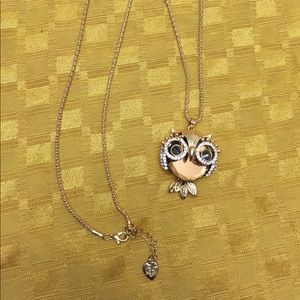 Beautiful sparkly owl necklace Betsey Johnson